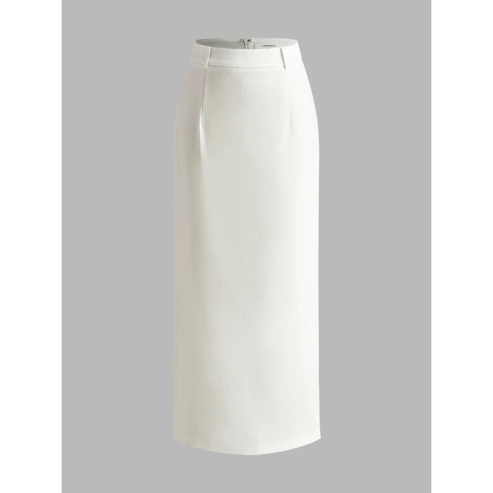 Commense White Pencil Skirt